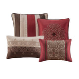 24-Piece Room-in-A-Bag Medallion Comforter Set, Red