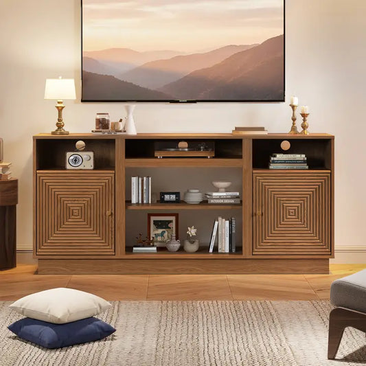 59'' Tv Stand For Tvs Up To 65'' with Storage and Adjustable