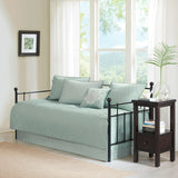 6 Piece Reversible Cottage Daybed Cover Set, Seafoam