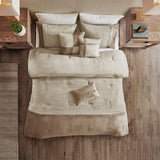 Lodge Cabin Microsuede 7-Piece Comforter Set, Taupe