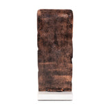 Modern Man Sculpture in Aluminum with Marble Base- Tall