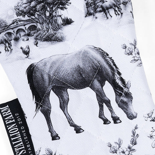 Blue Stallion Farm Floral Cotton Oven Mitts Pair