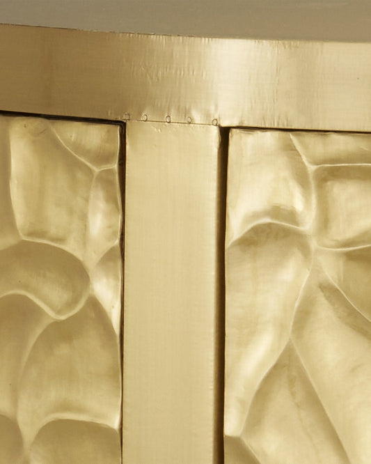 Auden Brass Demi-Lune Cabinet