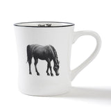 Black & White Rocky Horse Ceramic Coffee Mug