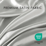 Luxury Satin 6-Piece Sheet Set, Light Grey