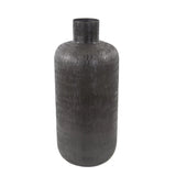 Etched Crossways Short Neck Bottle Vase- Medium