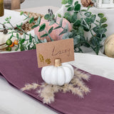 White Pumpkin Place Card Holders Set of 6