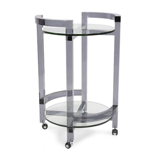 Smoked Acrylic Bar Cart