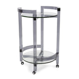 Smoked Acrylic Bar Cart