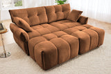 CHARLOTTE 78" 2-Seater Sofa with 2 Ottomans