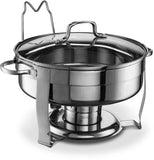 Kook Stainless Steel Chafing Dish with Glass Lid