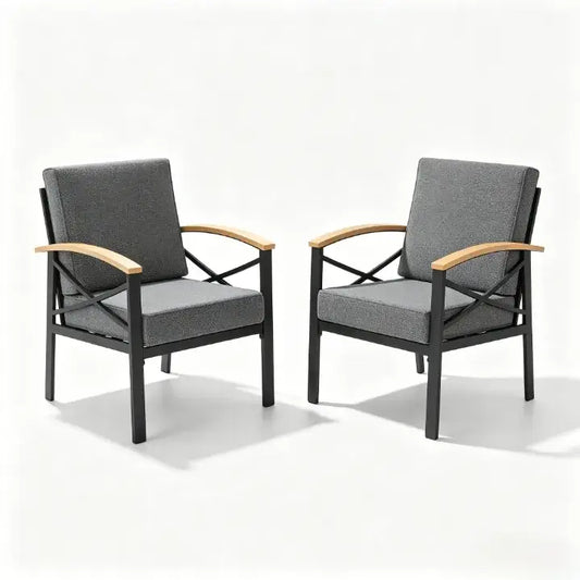 Patio Chairs with Cushions, Rust-Proof & All-Weather