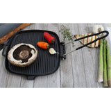 Chasseur French Cast Iron Square Grill with Folding Handle