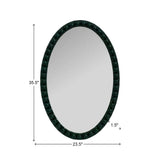 Varsha Oval Glossy Hunter Green Mirror