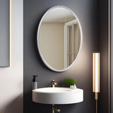 Laid Rope Silver Oval Mirror