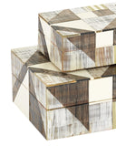 Modernist Bone & Horn Boxes Set of 2