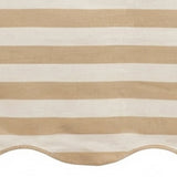 Scalloped Edge Tablecloth - Striped