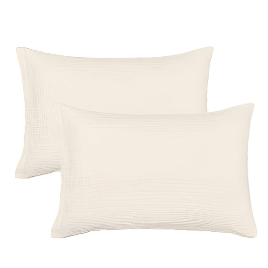 4 Layer Cotton Muslin Pillowcases  (Set Of 2)