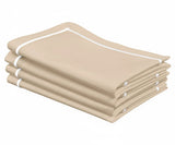 Dinner Napkins Cloth - Line Embroidered Napkins