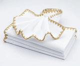 Crochet Picot Embroidered Edge Napkins