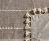 Tablecloth Round - Plaid Tablecloth with Tassels