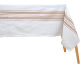 Cotton Striped Tablecloth - Rectangle Tablecloths