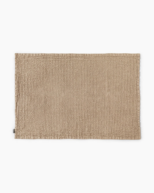 Waffle Bath Mat in Beige