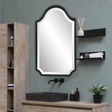 Bosworth Brushed Black Shield Mirror