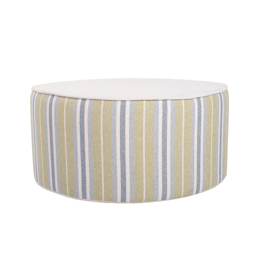 Indoor/Outdoor Universal Round Ottoman Dune Moss Cover Only