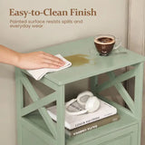 Wholesale Tall Nightstand with 2 Drawers and Open Shelf Above