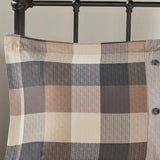 Cabin Farmhouse Buffalo Check Comforter/Duvet Cover Set, Tan