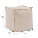 Square Pouf Prairie Linen