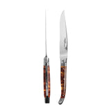 Goyon-Chazeau Set of 4 Tortoise Shell Laguiole Steak Knives