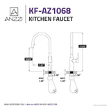 Cresent Single Handle Pull-Down Sprayer Kitchen Faucet in Brushed Nickel