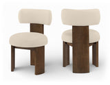 Atelier - Vegan Leather Upholstered Dining Chair (Set of 2) - Painted Brown Frame