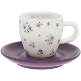 Best Mom 2.5 oz Espresso Cup & Saucer Set