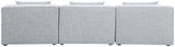 Cube - Linen Modular 3 Seat Armless Sofa