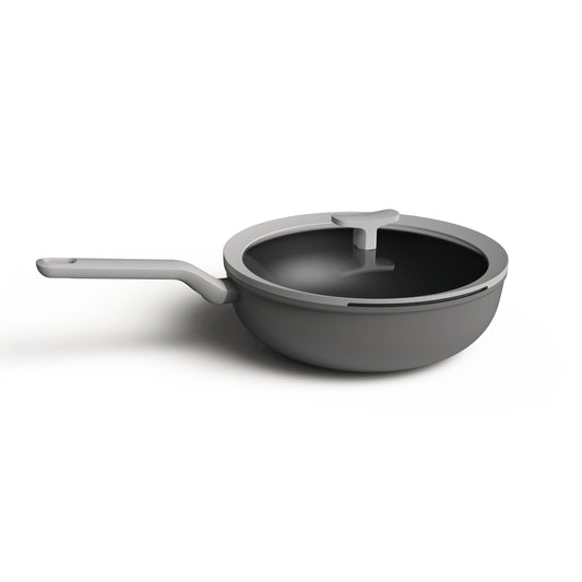 BergHOFF Leo 11" Non-Stick Covered Wok, 4.4 Qt, Grey