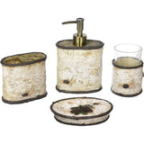 Birch Pinecone 4PC Bath Countertop Accessory Set, 4 MOQ
