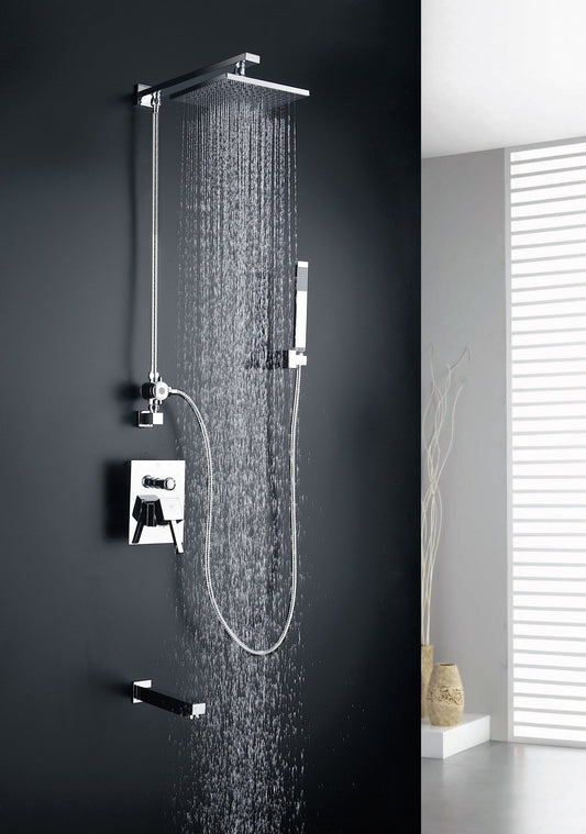 Byne 1-Handle 1-Spray Tub and Shower Faucet with Sprayer Wand in Polished Chrome