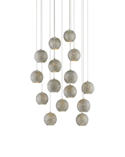 Giro 15-Light Round Multi-Drop Pendant