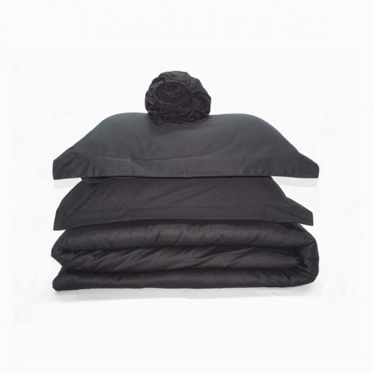 400TC Cotton Sateen Solid All-In Bedding Bundle