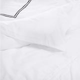 400TC Double Embroidery Cotton Sateen Solid Bedding Bundle