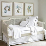 400TC Double Embroidery Sateen Solid Cotton Day Bed Set