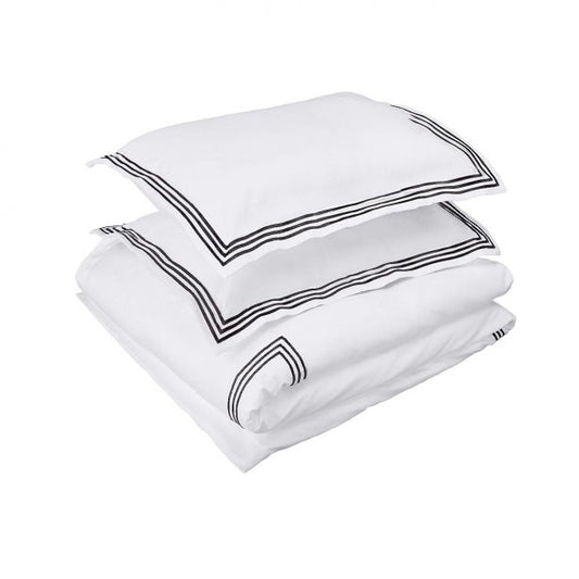 400TC Triple Embroidery Cotton Sateen Solid All-In Bedding Bundle
