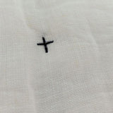 Plus-Stitch Linen Bed Coverlet