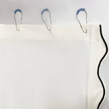 Scallop Embroidery Shower Cotton Curtain
