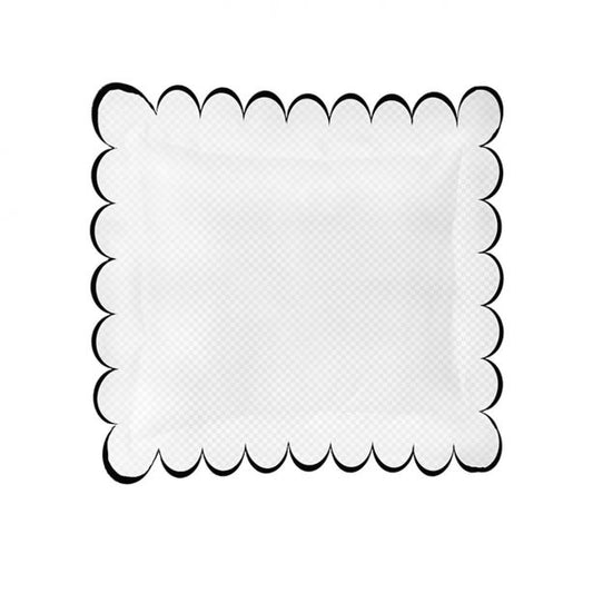 Allena 400TC Cotton Scallop Embroidery Sateen Microcheck Euro Sham