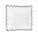 Allena 400TC Cotton Scallop Embroidery Sateen Microcheck Euro Sham