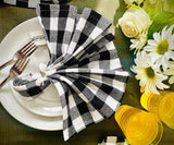 Black and White Checkered Napkins